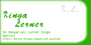 kinga lerner business card